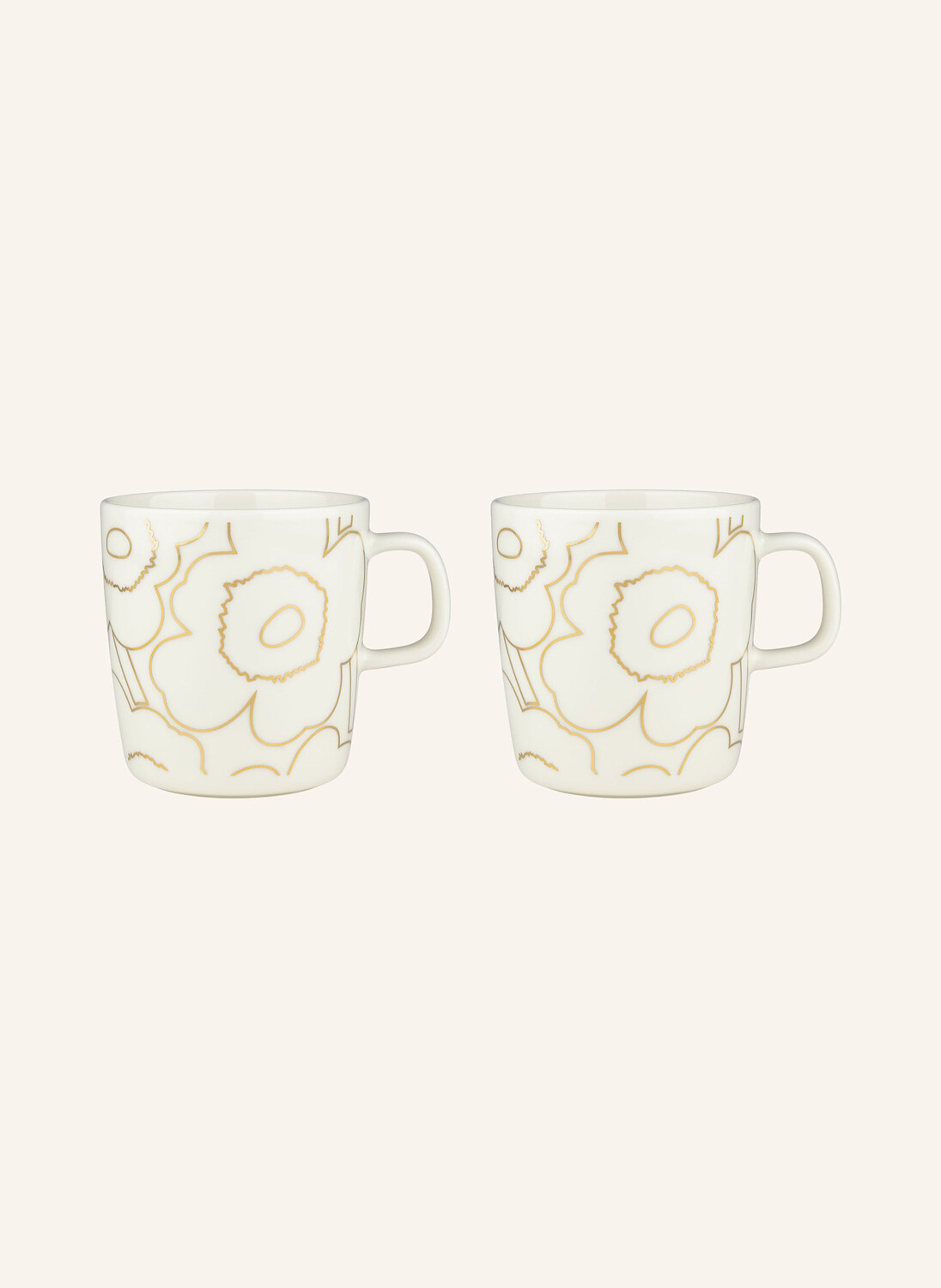 

2 шт - Кружка Marimekko OIVA/PIIRTO UNIKKO, 400 мл, белый/золотой