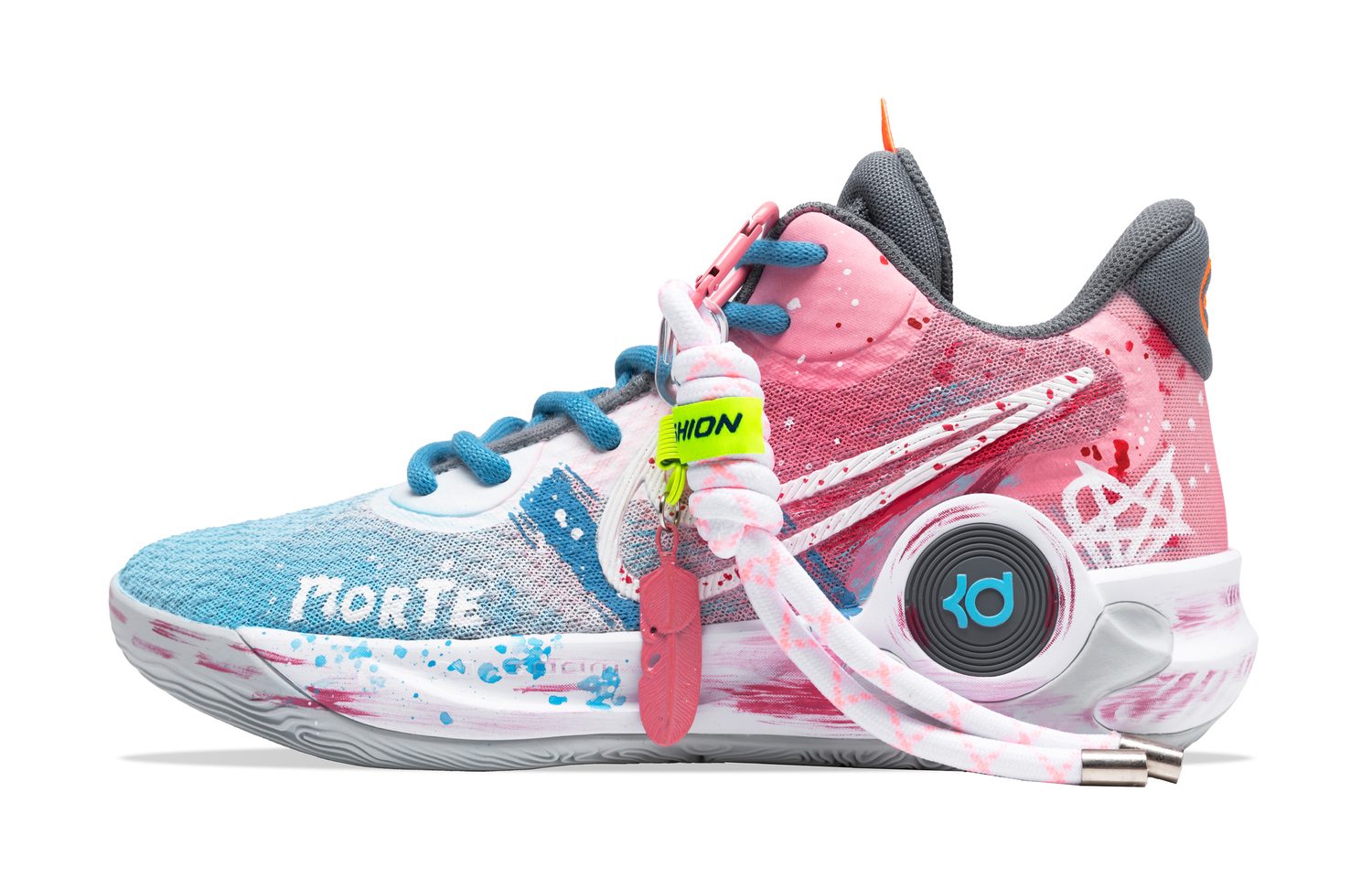 

Nike Кроссовки баскетбольные KD Trey 5 IX противоскользящие износостойкие мидтоп унисекс розовые голубые, цвет Pink