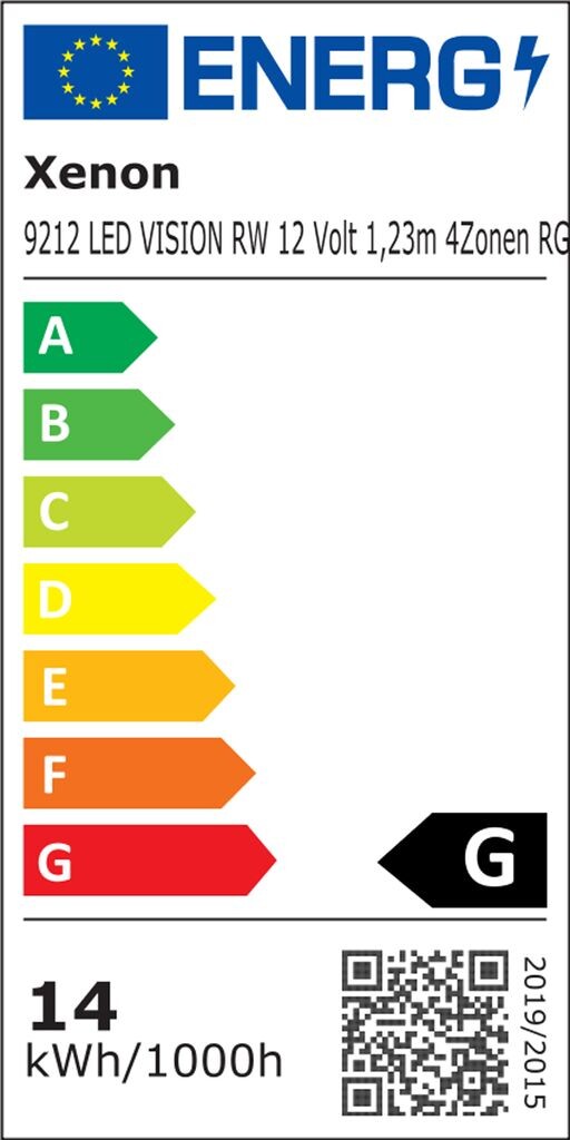 

9212 LED VISION RW 12 В 1,23 м 4-зонный RF-пульт дистанционного управления RGB Xenon