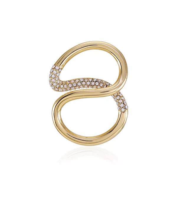 

Серьги-Гвоздики с витыми камнями из золотистого стекла Vince Camuto, gold