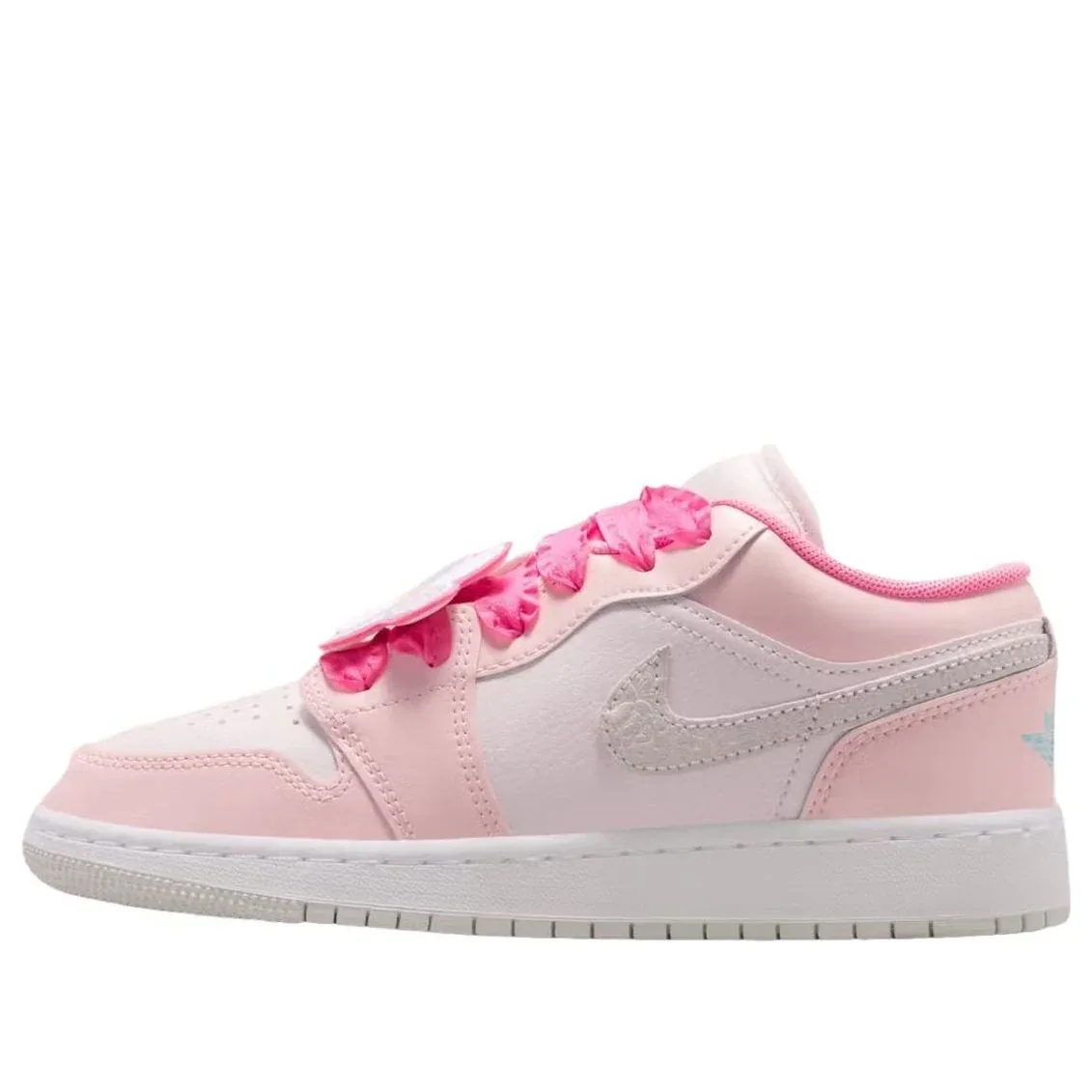 Кроссовки (GS) Air Jordan 1 Low 'Flowers Bloom', розовый