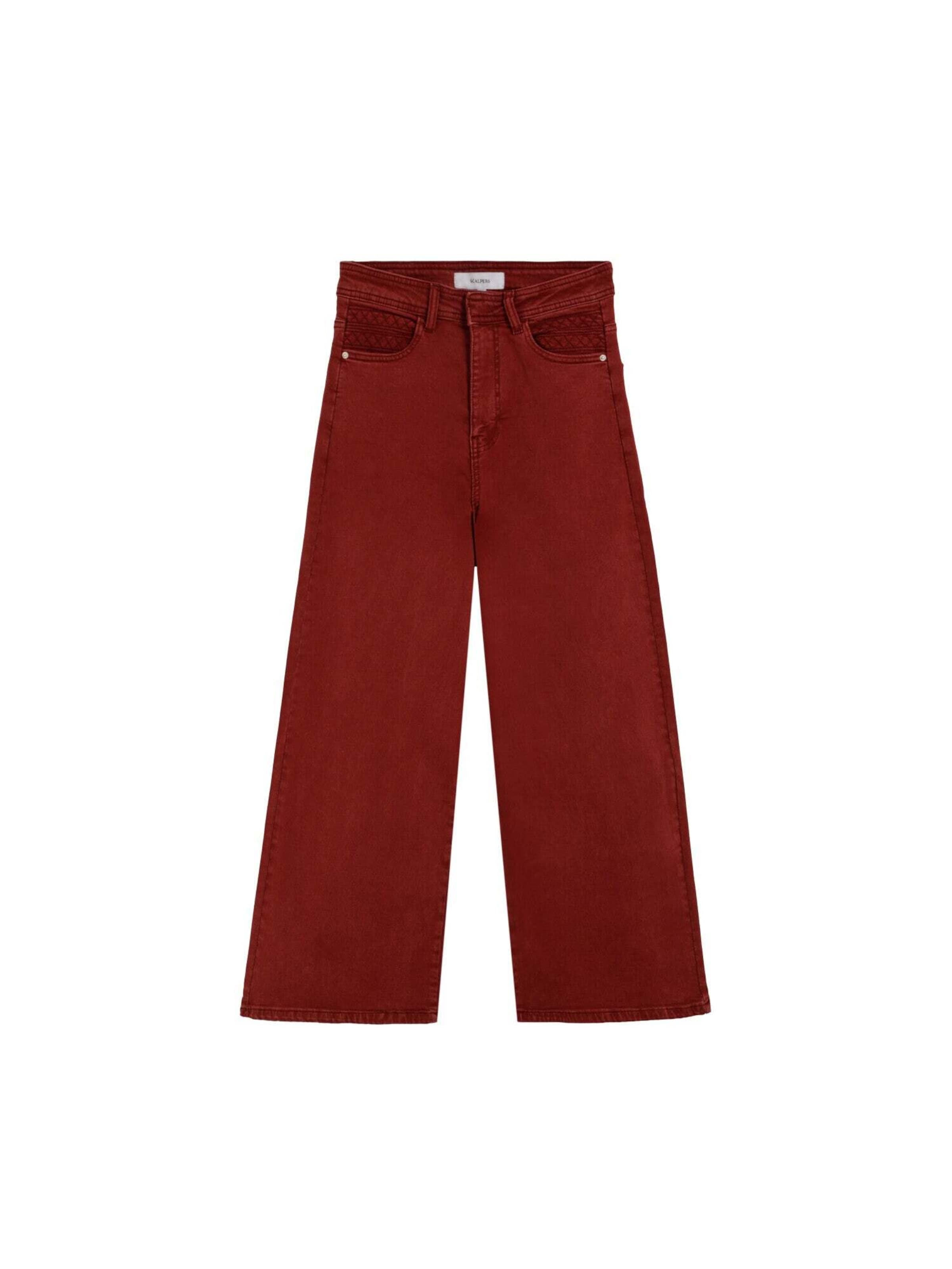 

Scalpers Джинсы Wide Leg в темно-красном цвете