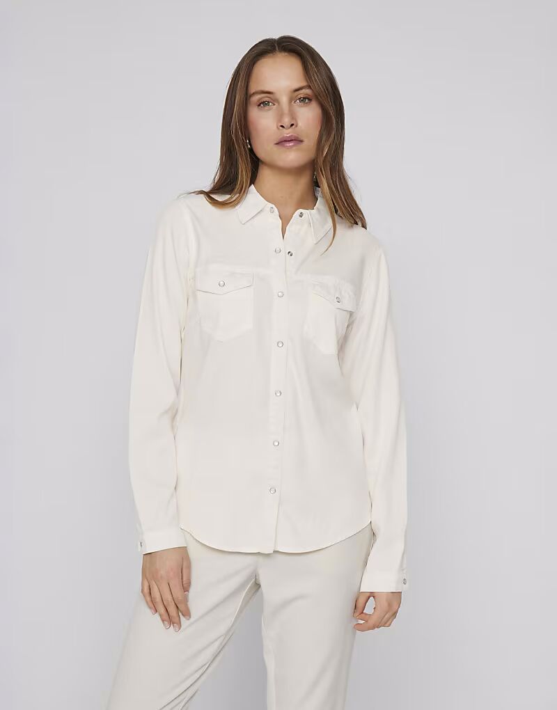

Рубашка Vila Denim в цвете цапли