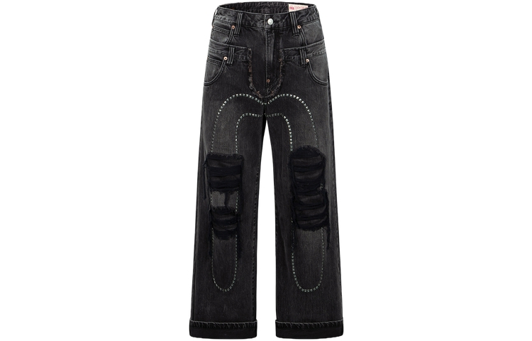 

EVISU Джинсы мужские Denim Black Moderate Wide Leg