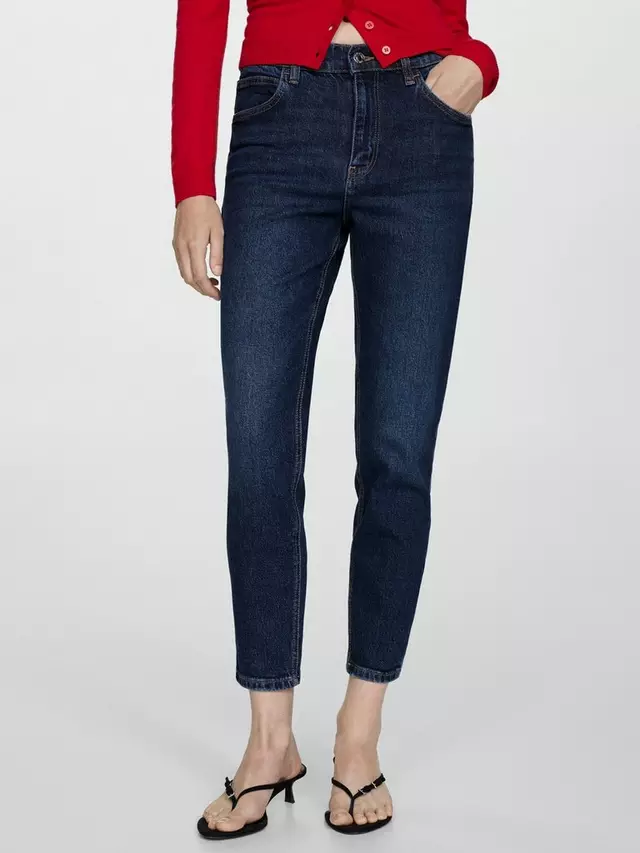 

Джинсы Mango High Rise Comfort Mom, цвет open blue