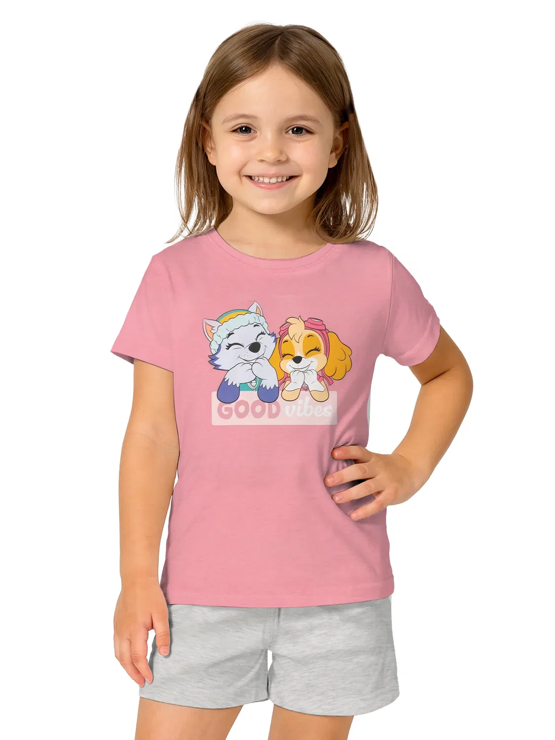 Пижама Good vibes Paw Patrol, серо-розовый