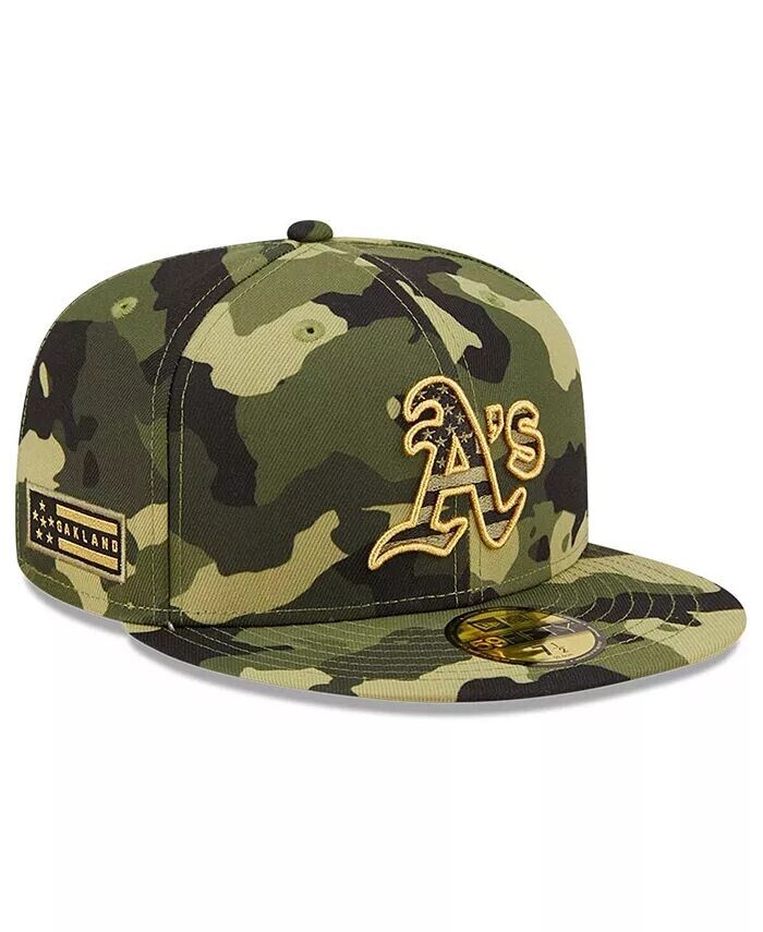 

Мужская камуфляжная кепка Oakland Athletics ко Дню вооруженных сил 2022 59Fifty New Era