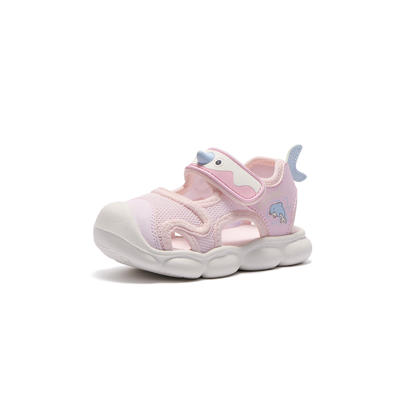 Антиударные дышащие низкие детские ботинки Clear Pastel Pink/Baby Pink 361°KIDS, розовый — фото 4