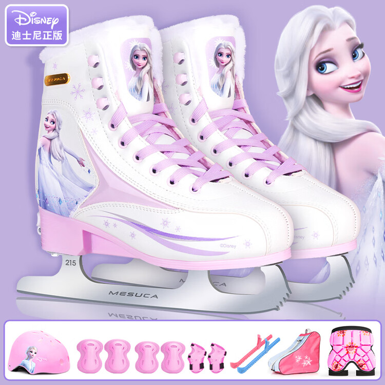 

TKH Коньки Disney Frozen для девочек, фигурные коньки для начинающих детей и взрослых, роликовые коньки с улучшенным качеством (коньки + шлем), размер L (35-38)