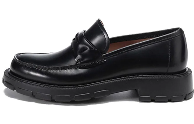 Ferragamo Мужские повседневные туфли из натуральной кожи черные
