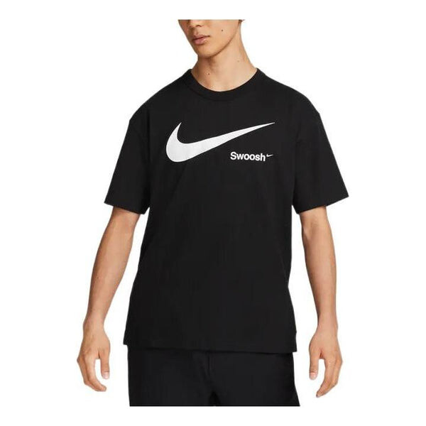 

Футболка Nike Alphabet Logo Printing Round Neck Pullover Short Sleeve Black, черный