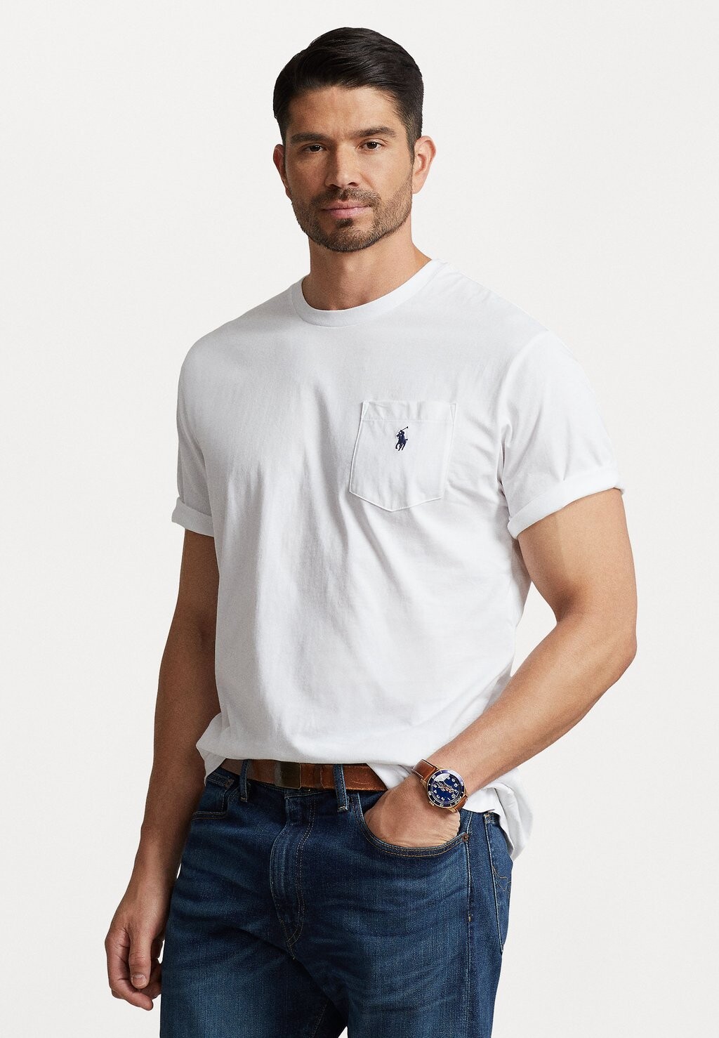 

Базовая футболка POCKET Polo Ralph Lauren Big & Tall, белый