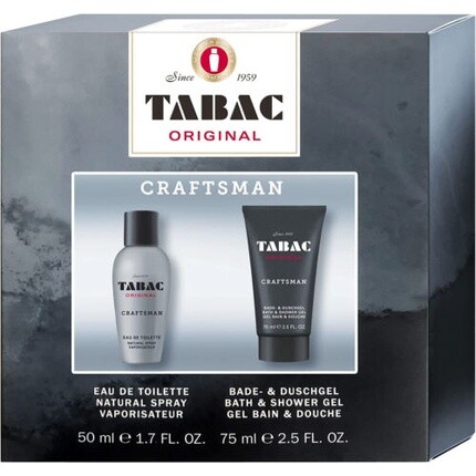 Парфюмерный набор для мужчин Tabac Original Craftsman Man Set Eau de Toilette Natural Spray 50ml and 75ml Gel — фото 3