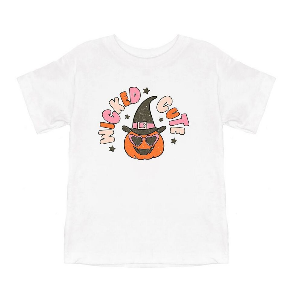 

Молодежная футболка с короткими рукавами и рисунком Wicked Cute Тыква The Juniper Shop, белый