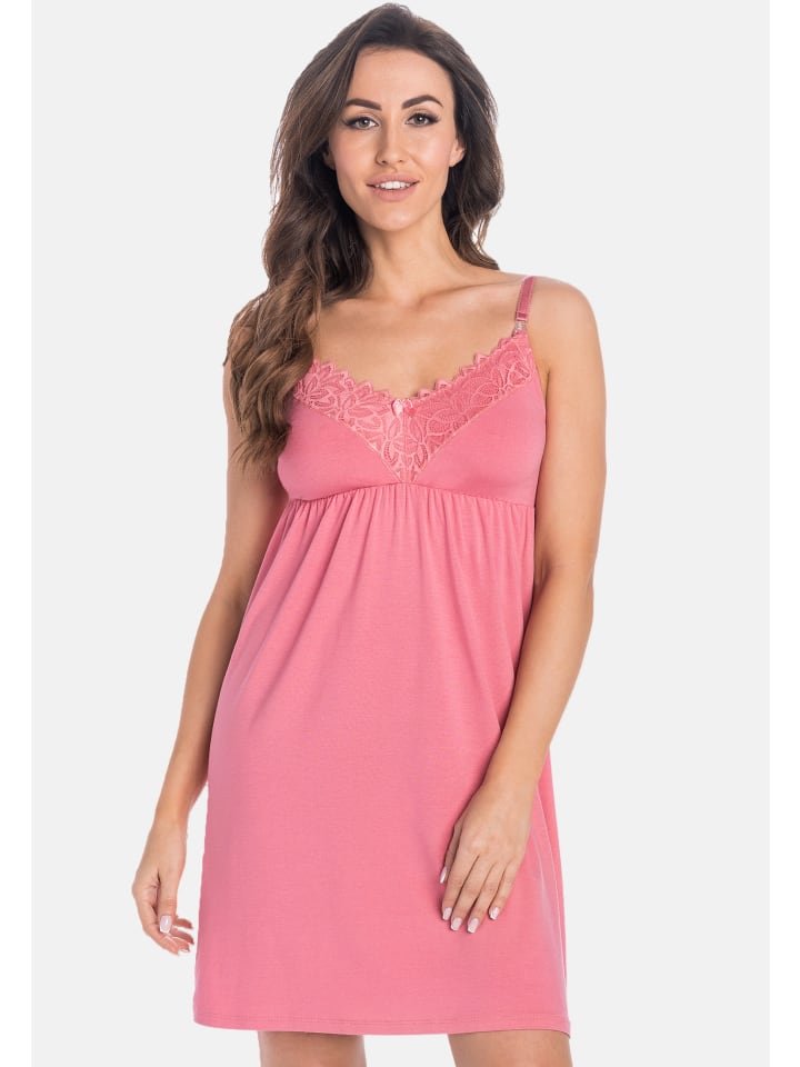 

Ночная рубашка для беременных Nanni кораллового цвета Teyli