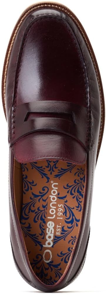 Лоферы Washed Bordo Garfield от Base London, Bordeaux — фото 4