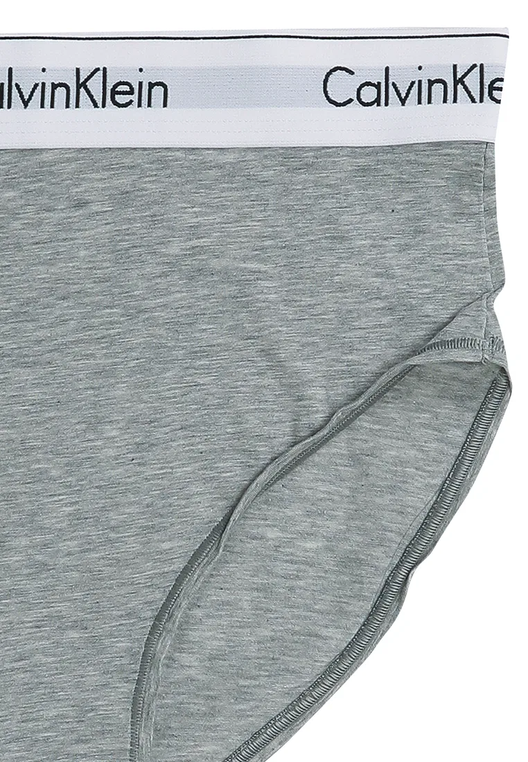 Трусы бикини, высокая талия, Calvin Klein, серый — фото 3