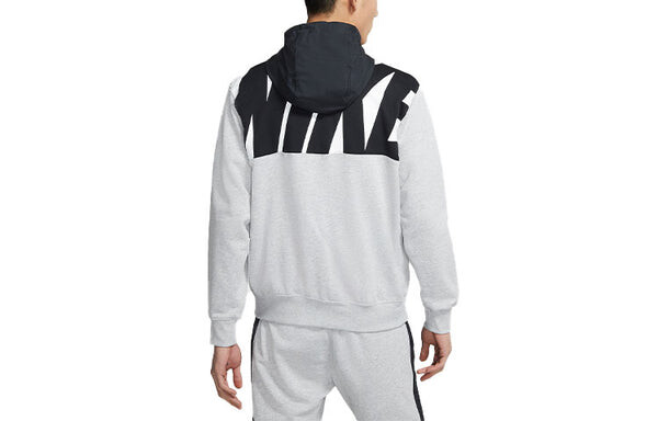 Толстовка Nike Sportswear Cardigan Splicing Hooded Jacket Gray, серый — фото 2