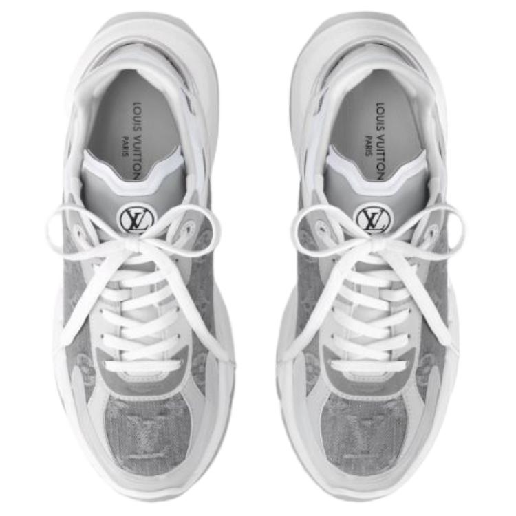 LOUIS VUITTON Женские серые кроссовки Run 55 Low Top Chunky — фото 4