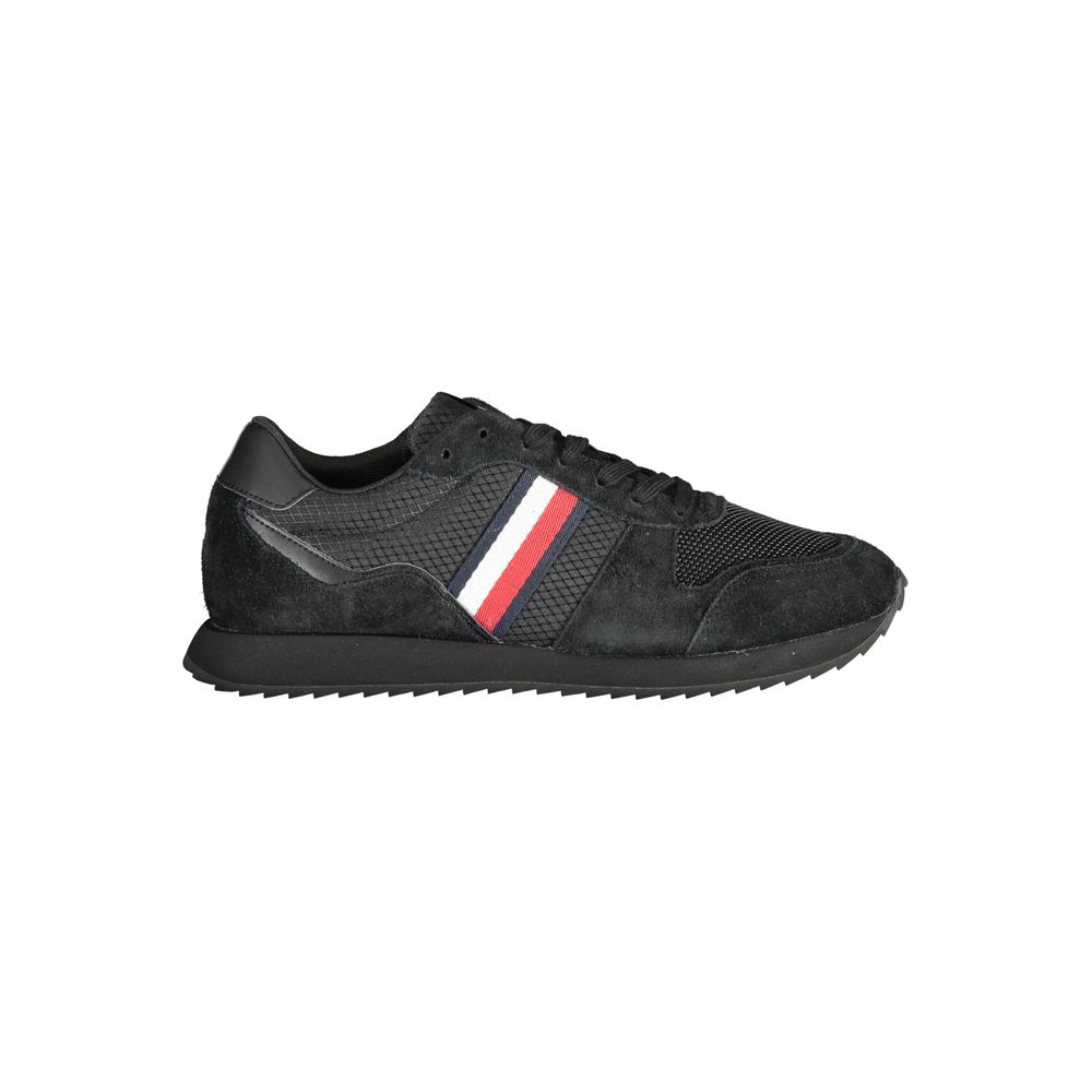 

Черные кожаные мужские кроссовки Tommy Hilfiger