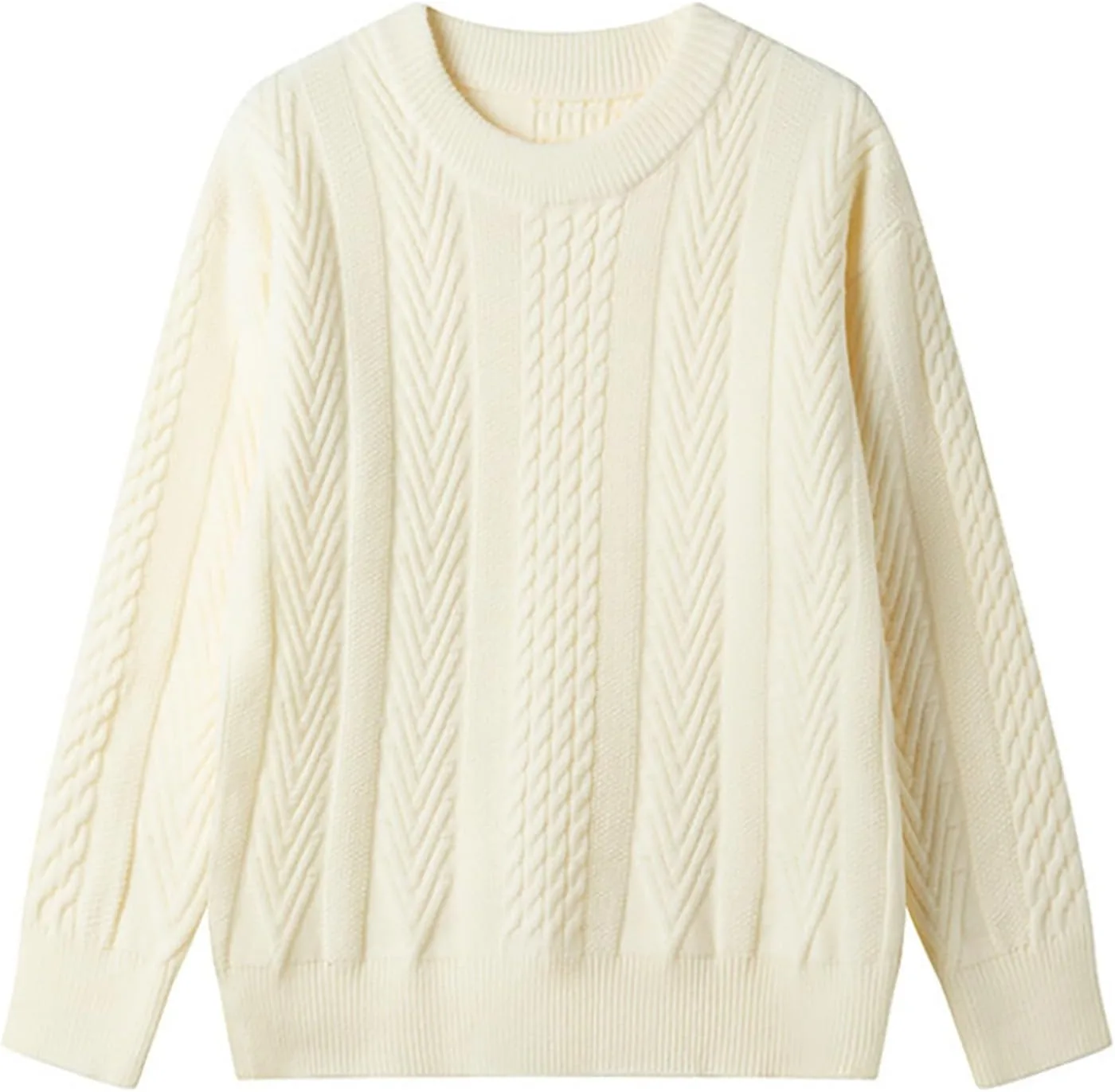 

Мужской свитер осенний с длинным рукавом и круглым вырезом, Slim Fit, Chunky Knit