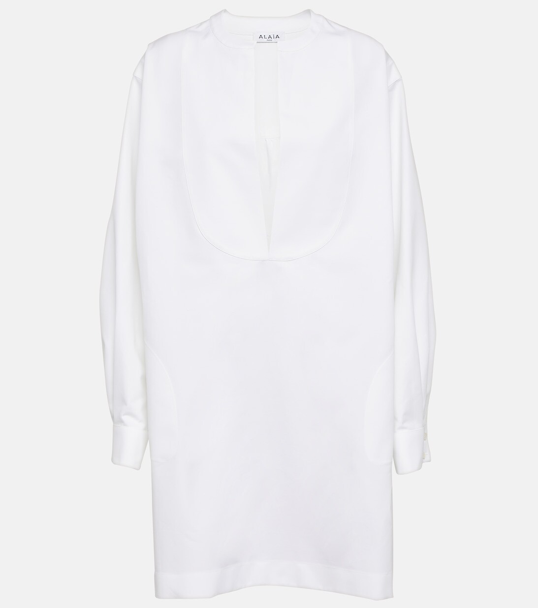 

Мини-платье из хлопкового поплина ALAÏA, белый