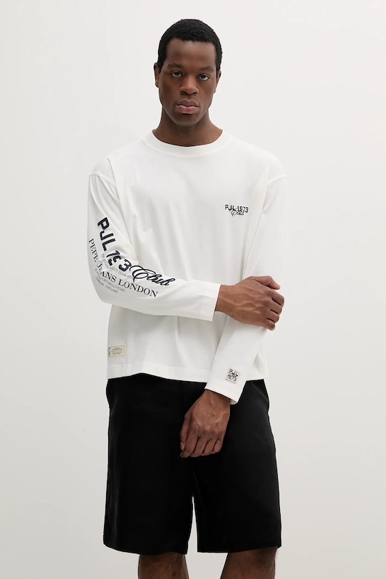 

Хлопковая рубашка с длинным рукавом Colville Long Pepe Jeans, бежевый