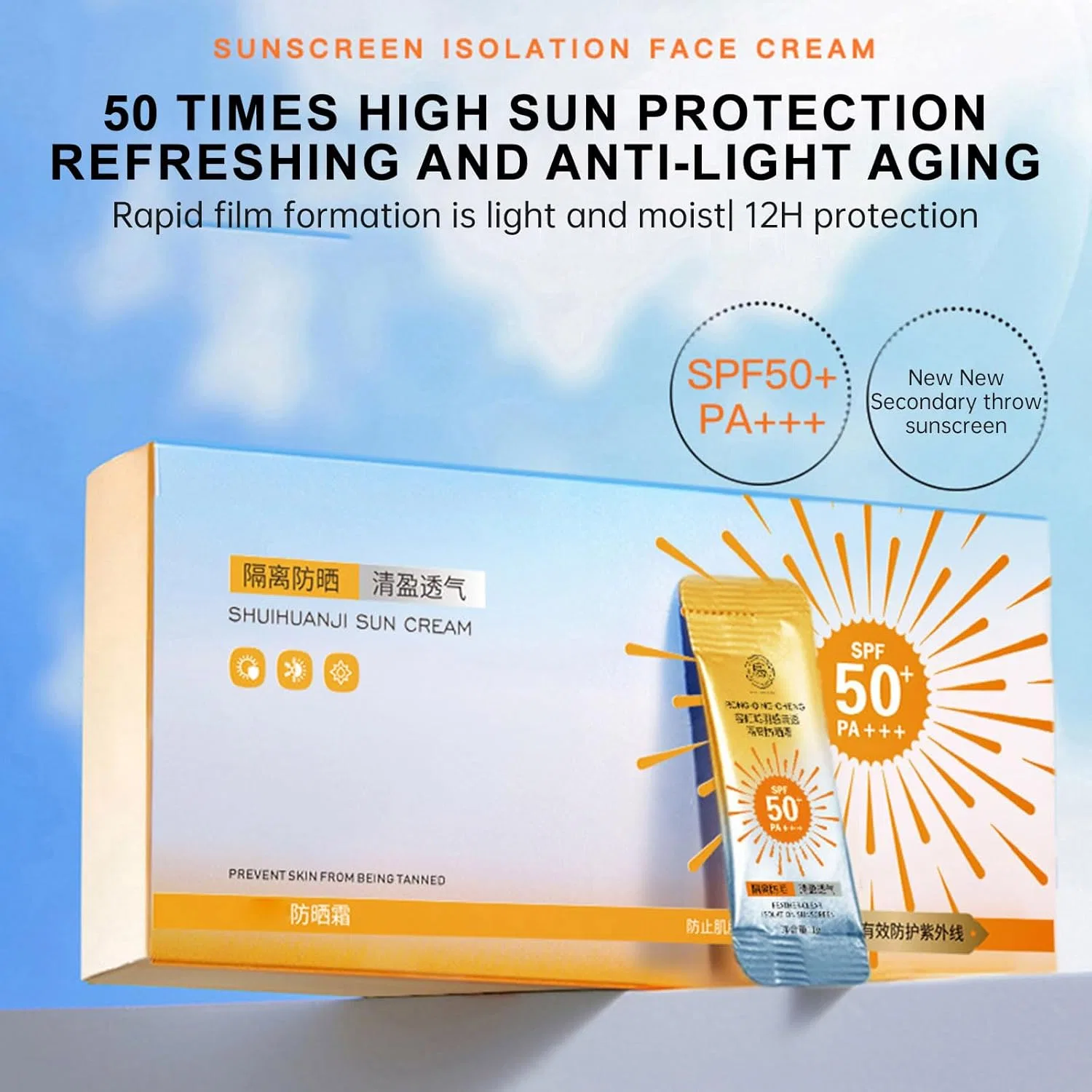 Мини-солнцезащитный спрей SPF 50+ в дорожном формате, 30 шт. Generisch — фото 2