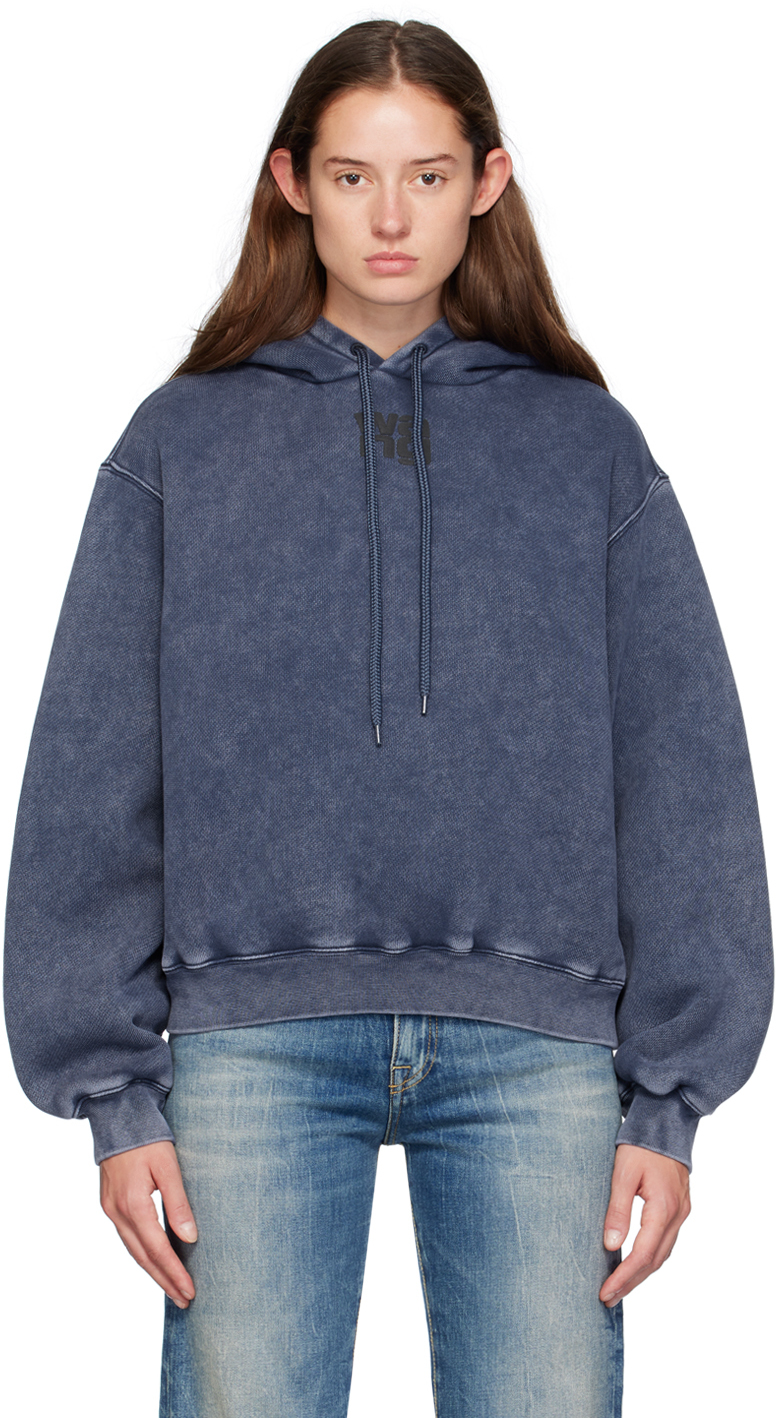 

Толстовка с капюшоном Navy Puff Logo alexanderwang.t