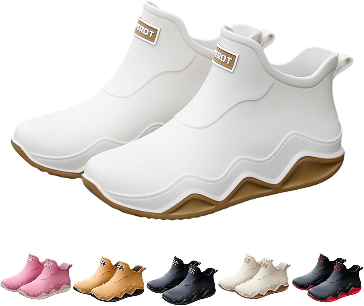 

Модные дождевые ботинки Gezolligheid для мужчин и женщин, пара, противоскользящие, износостойкие, водонепроницаемые, для работы на улице, рыбалки и путешествий, белый