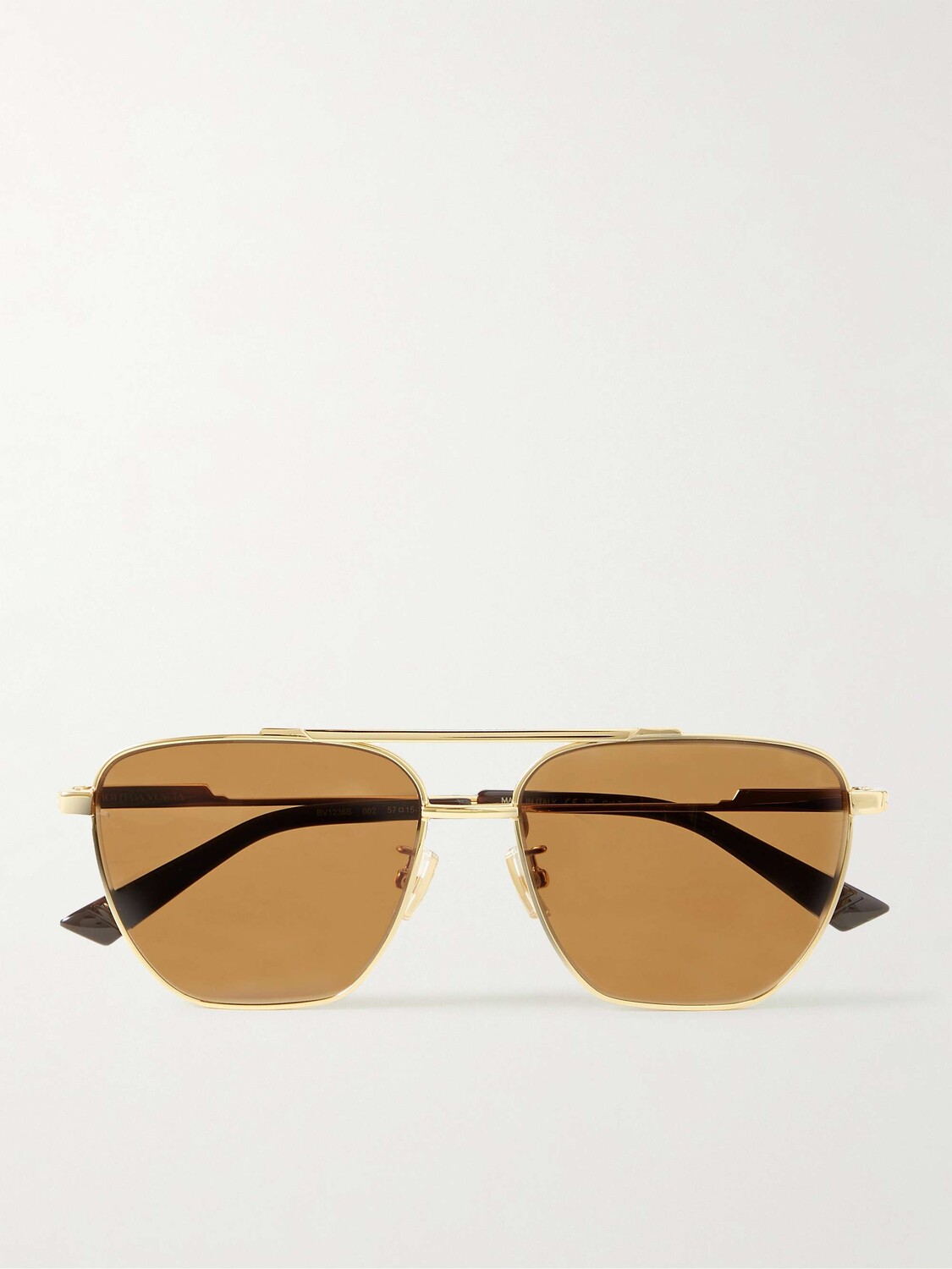 

Золотистые солнцезащитные очки-авиаторы BOTTEGA VENETA EYEWEAR, золотой