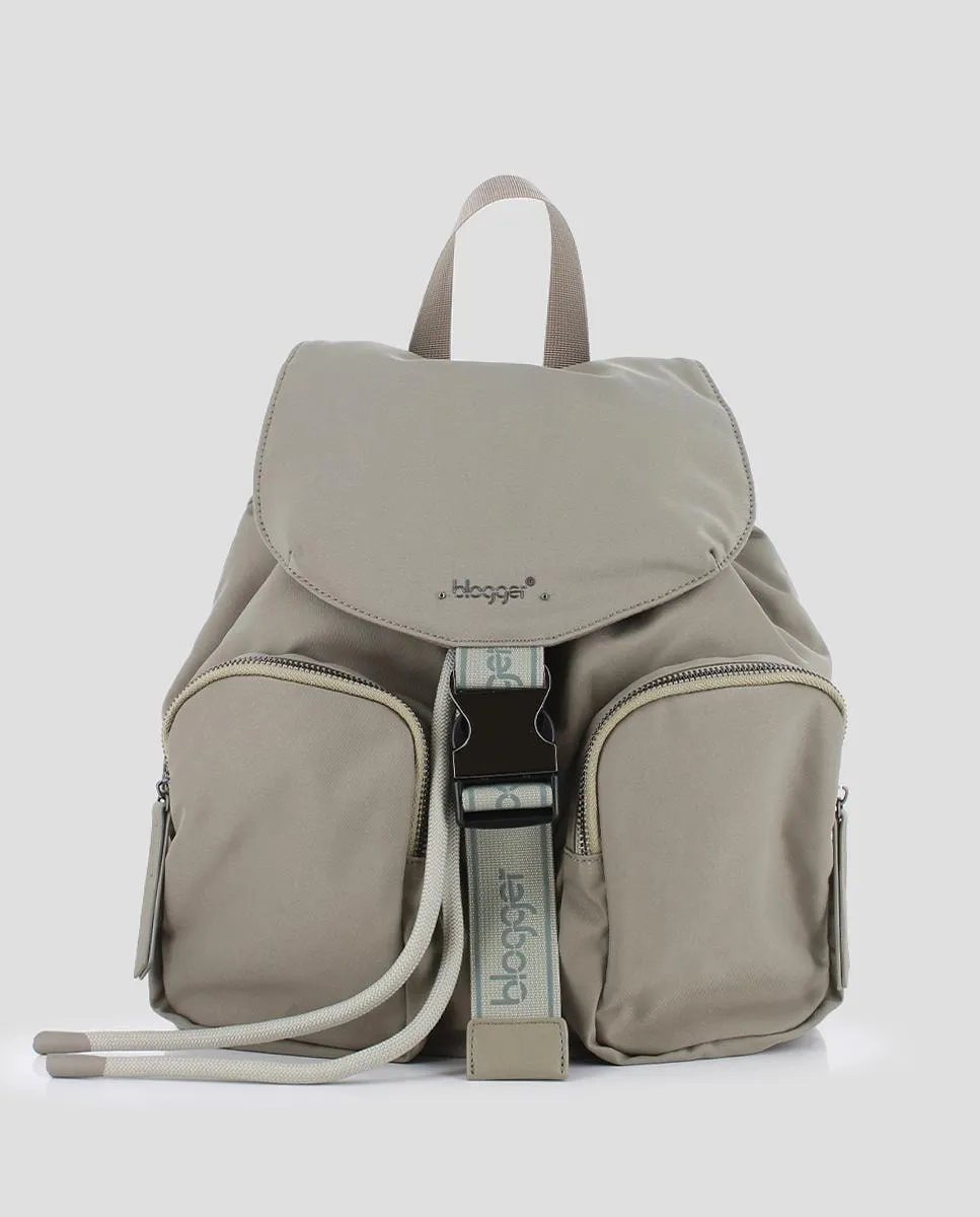 

Женский текстильный рюкзак с передними карманами Blogger, бежевый