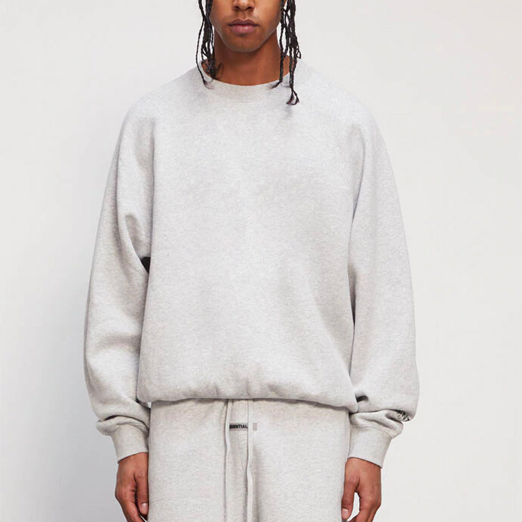 Спортивная толстовка Fear of God Essentials FW20 Core Crew Neck Sweatshirt 'Heather Grey' 0192250500224367, серый — фото 3