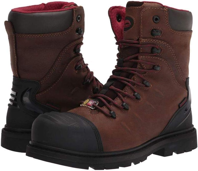 

Ботинки FSI FOOTWEAR SPECIALTIES INTERNATIONAL для мужчин, модель 7555 Hammer, 20 см, с карбоновой защитой носка, устойчивые к проколам и скольжению, из коричневой кожи Avenger Work Boots