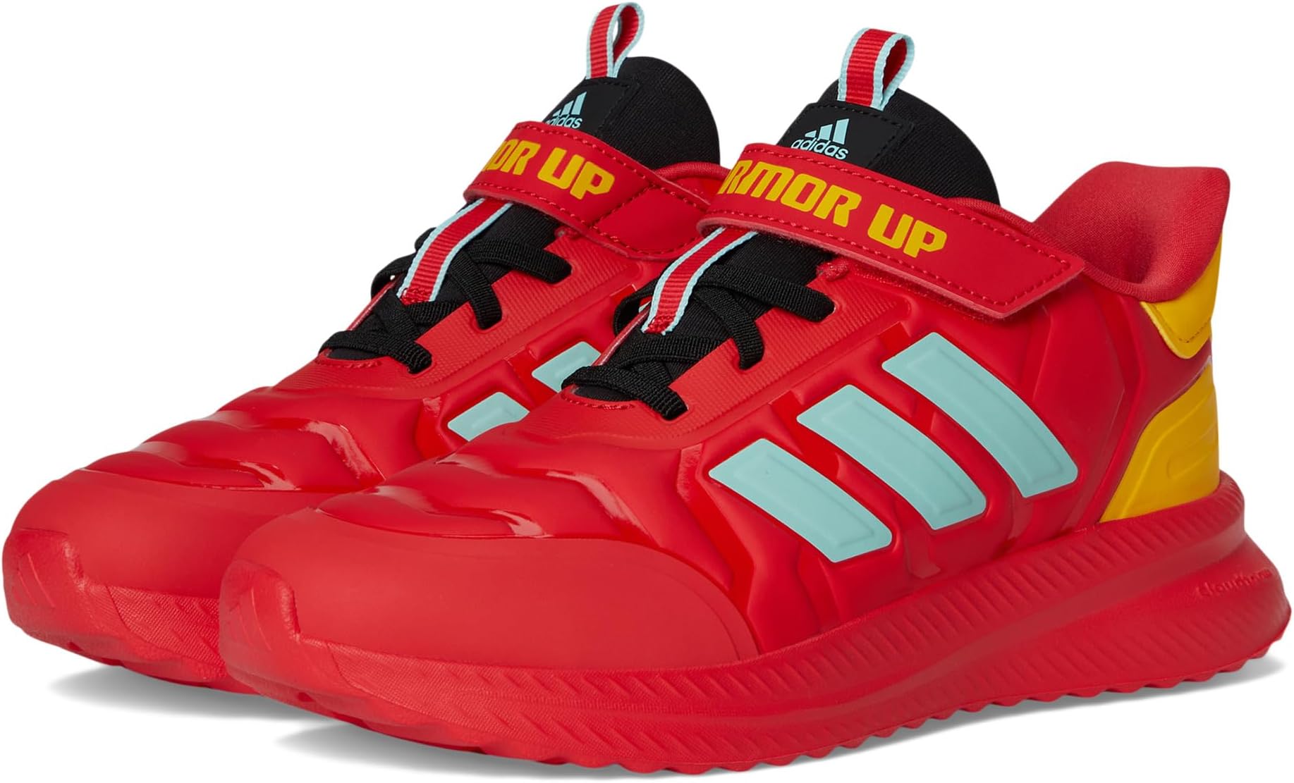 

Кроссовки Adidas Kids Marvel Iron Man X_PLR Path Elastic Lace Shoes, Pure Ruby/Clear Aqua/Bold Gold