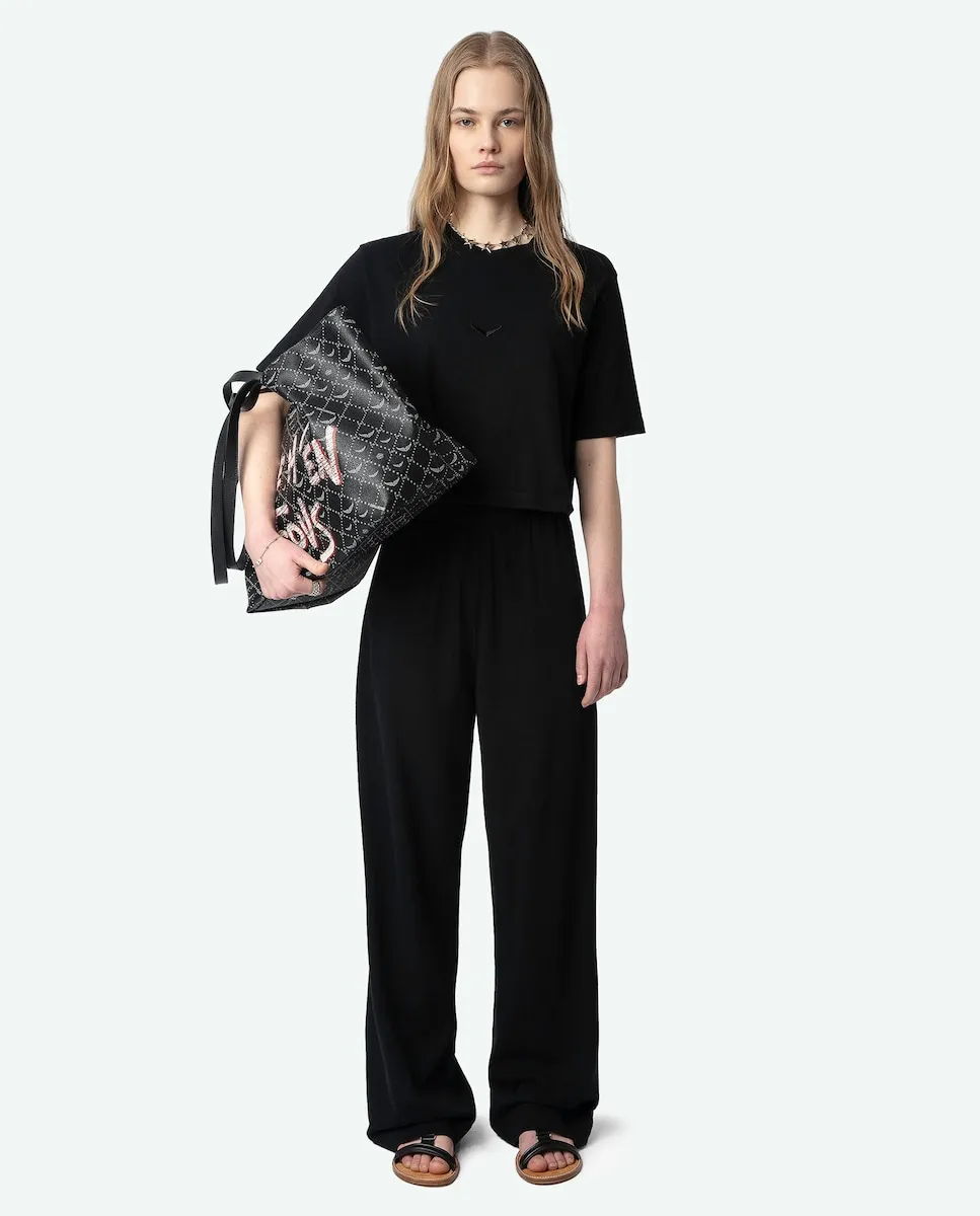 

Женские брюки прямого кроя Clem, средний размер Zadig & Voltaire, черный