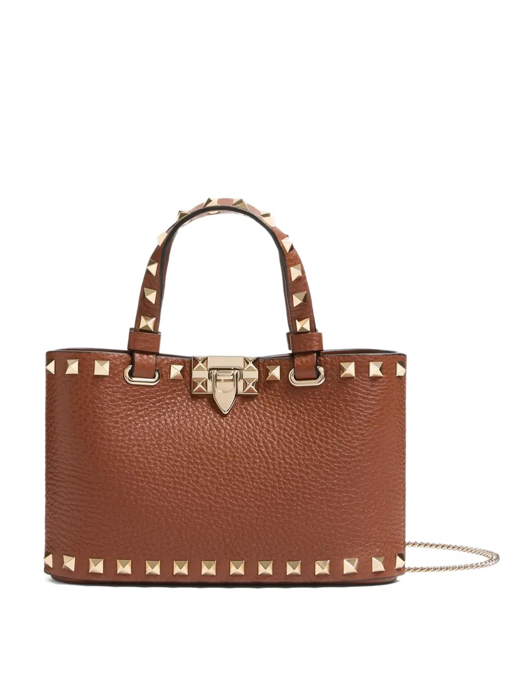 

Сумка-тоут Mini Rockstud с заклепками VALENTINO GARAVANI, коричневый