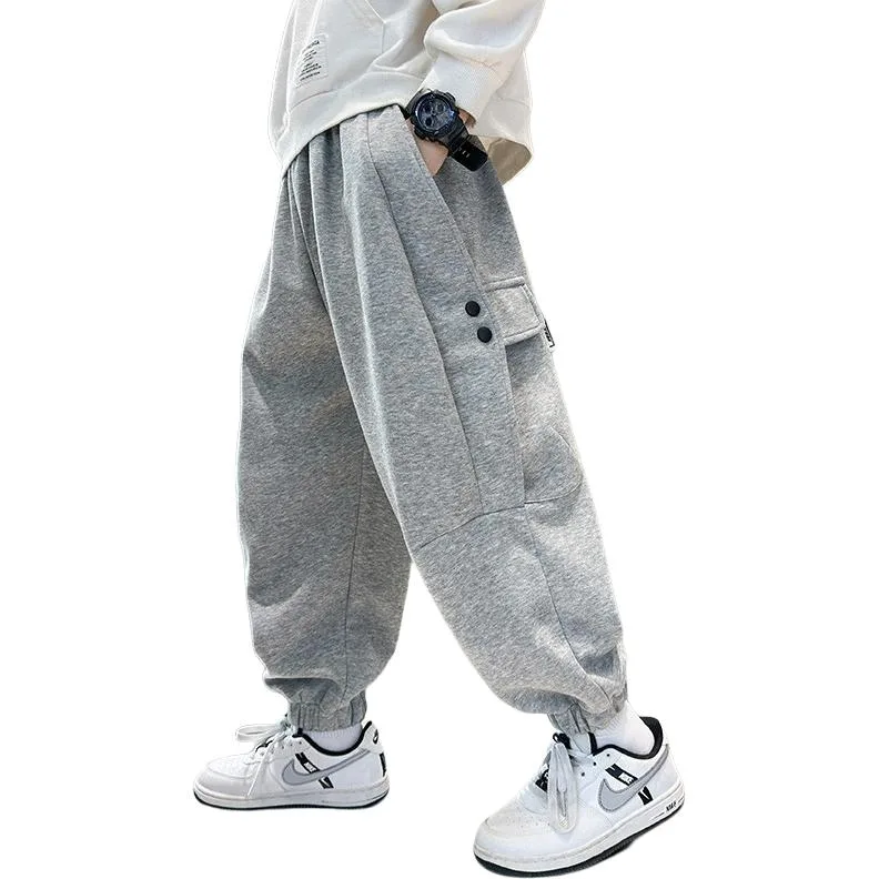 Вязаные спортивные штаны для подростков EASTERN CAMEL, Gray Fleece-Lined