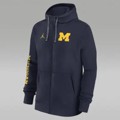 

Худи Nike Michigan Wolverines Sideline Team Issue, темно-синий