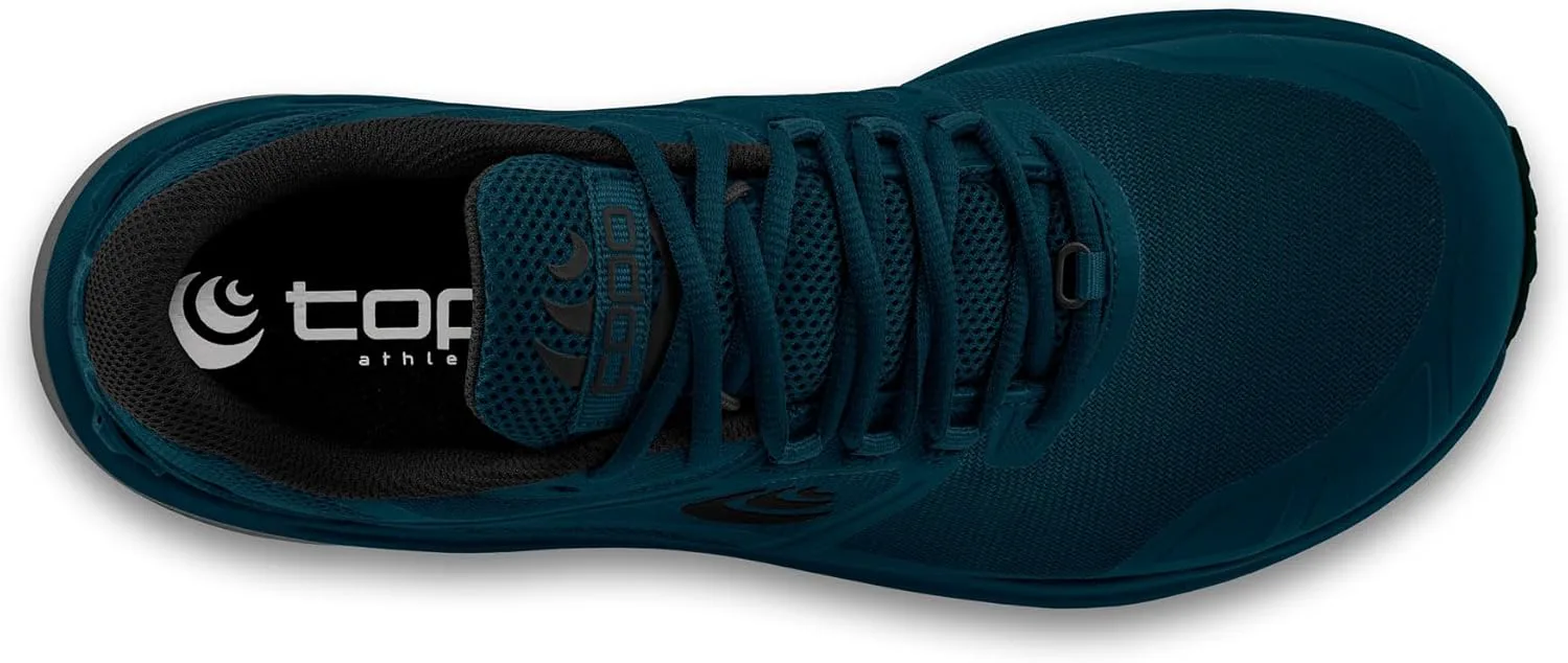 Мужские кроссовки Topo Athletic Terraventure 4 с удобной амортизацией, прочные, с перепадом высоты 3 мм для беговых трасс, спортивная обувь для трейл-раннинга, темно-синий/черный — фото 4