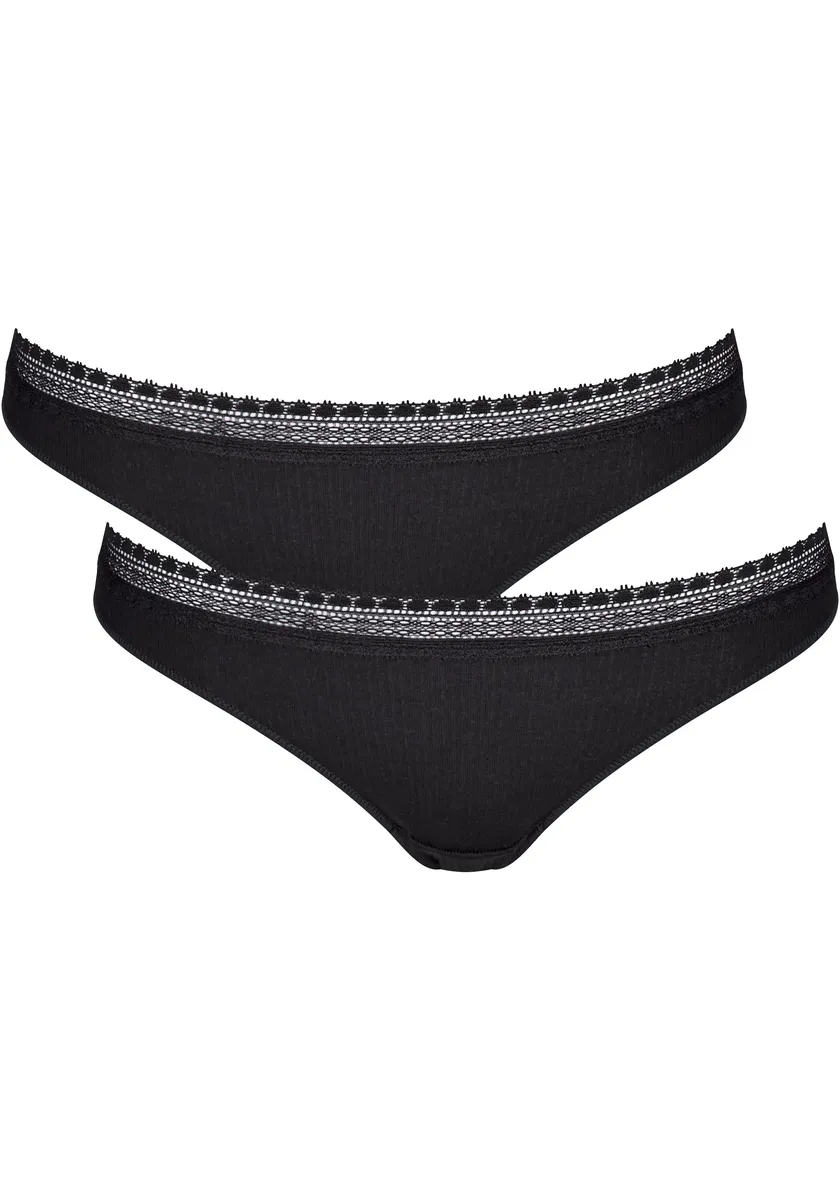

Трусы sloggi "GO Ribbed R Brazil C2P" (2 шт. в упаковке), ребристая структура, черный
