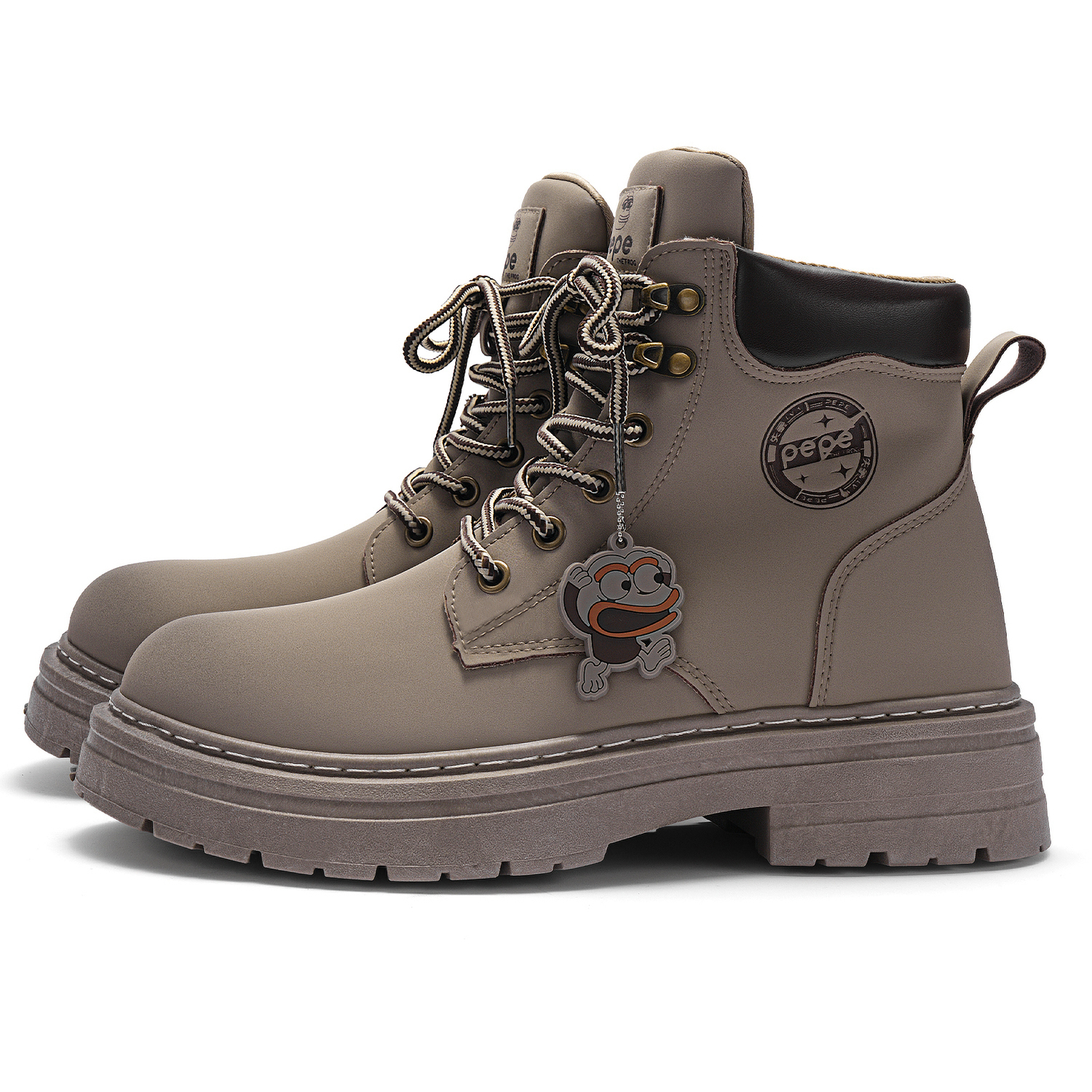 Pepe The Frog Кроссовки Мартин Унисекс Хаки Грей, цвет Khaki Gray — фото 3