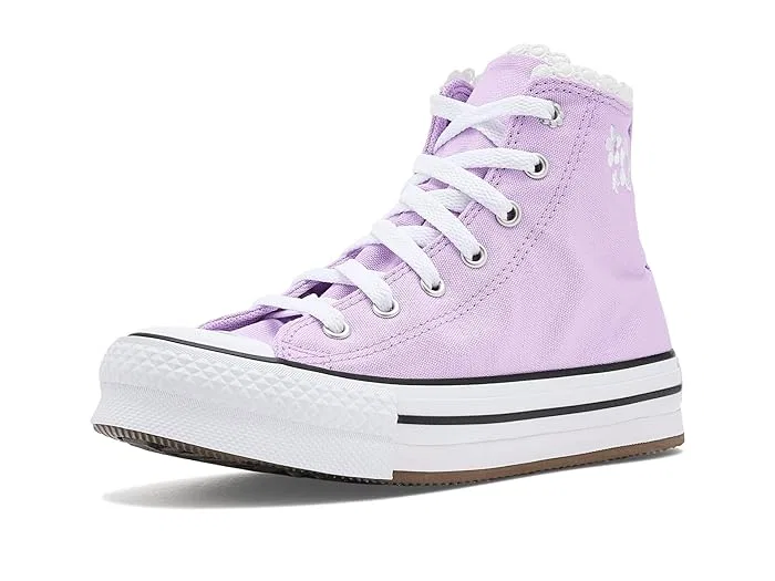 Кроссовки детские Converse Kids Chuck Taylor All Star Eva Lift Platform Bubble Flowers, Lavender Latte/White/Black — фото 2