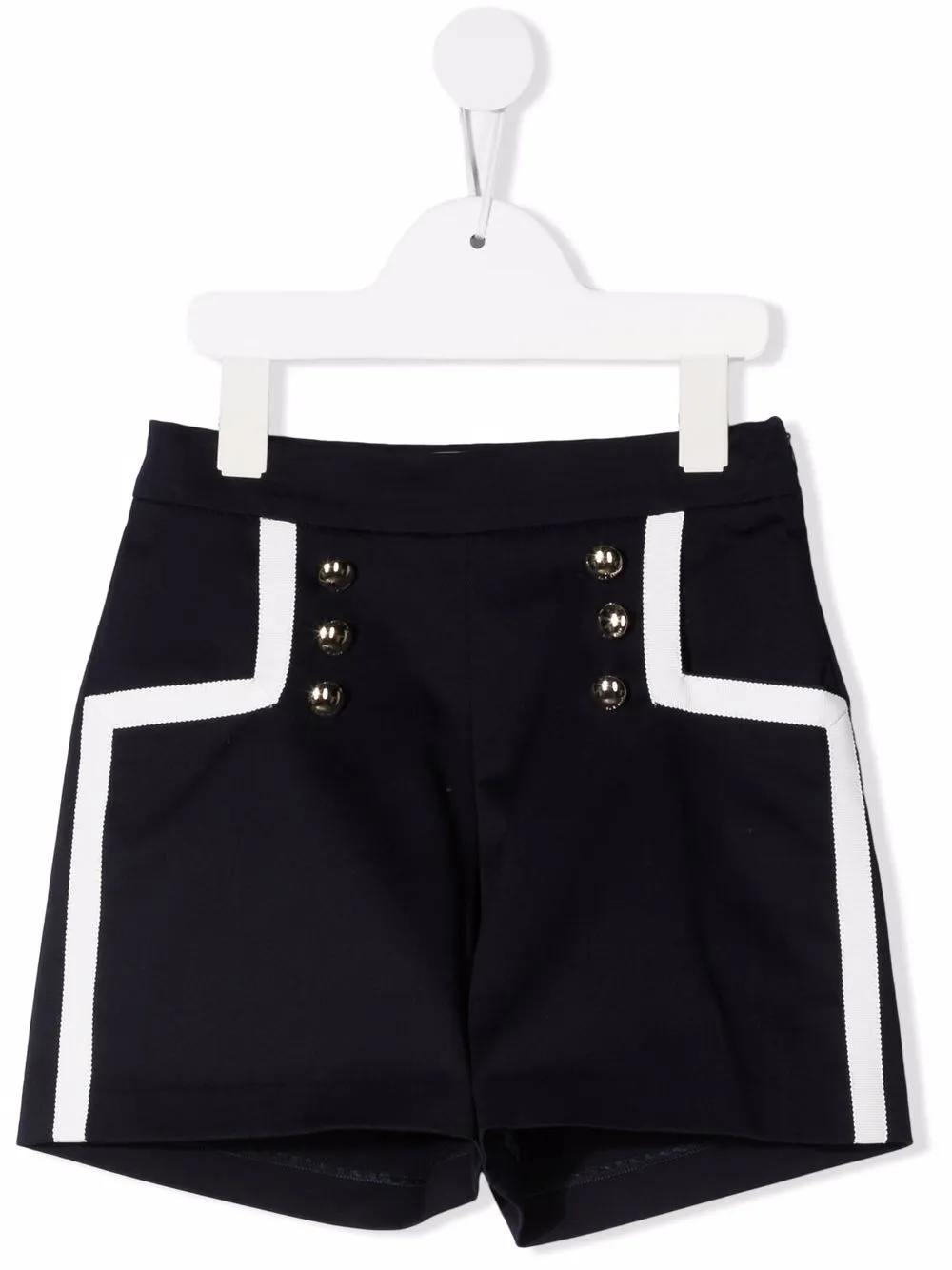 

Шорты с декоративными пуговицами и полосками ELIE SAAB JUNIOR, синий