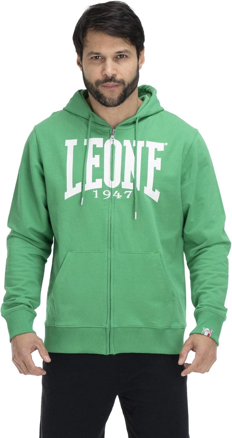 

Мужская толстовка с капюшоном Leone 1947 Apparel с большим логотипом, зеленый