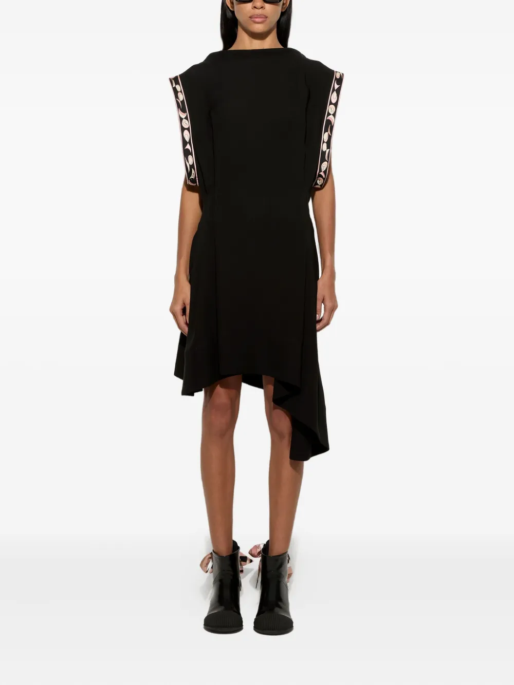 

Асимметричное короткое платье PUCCI, черный
