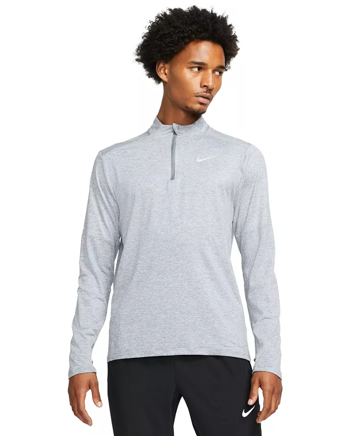 

Толстовка Men's Element Running Quarter-Zip Nike, серый