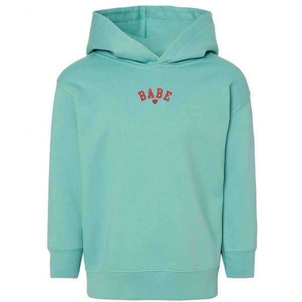 

Толстовка с вышивкой Babe Heart для малышей The Juniper Shop, Seafoam