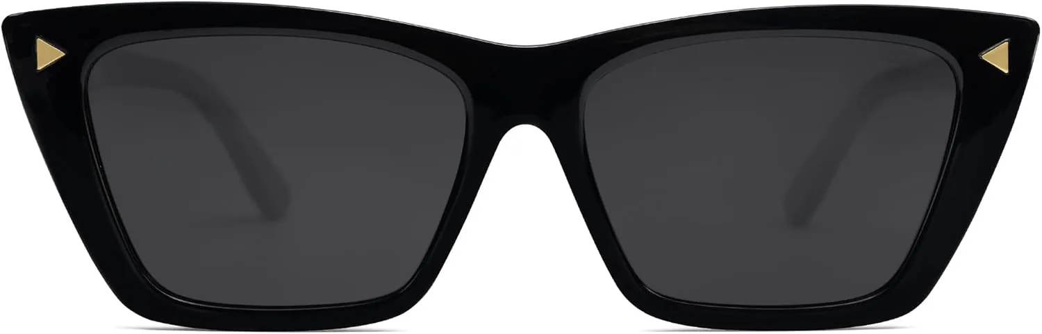 

Модные солнцезащитные очки SOJOS для женщин, симпатичные очки «кошачий глаз», поляризованные, квадратной формы, дизайнерские очки SJ2297, Black/Grey Grading