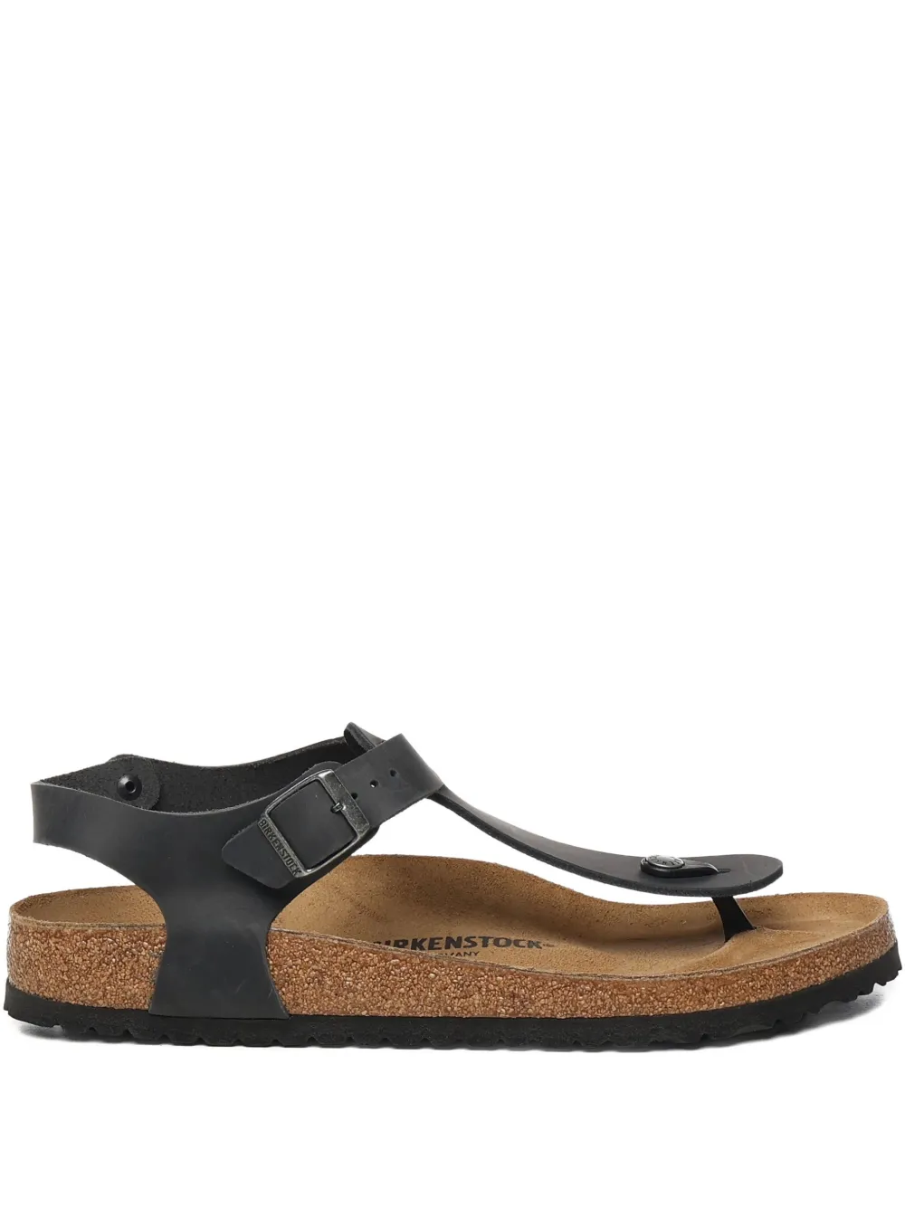 

Сандалии с кожаными пряжками BIRKENSTOCK, черный